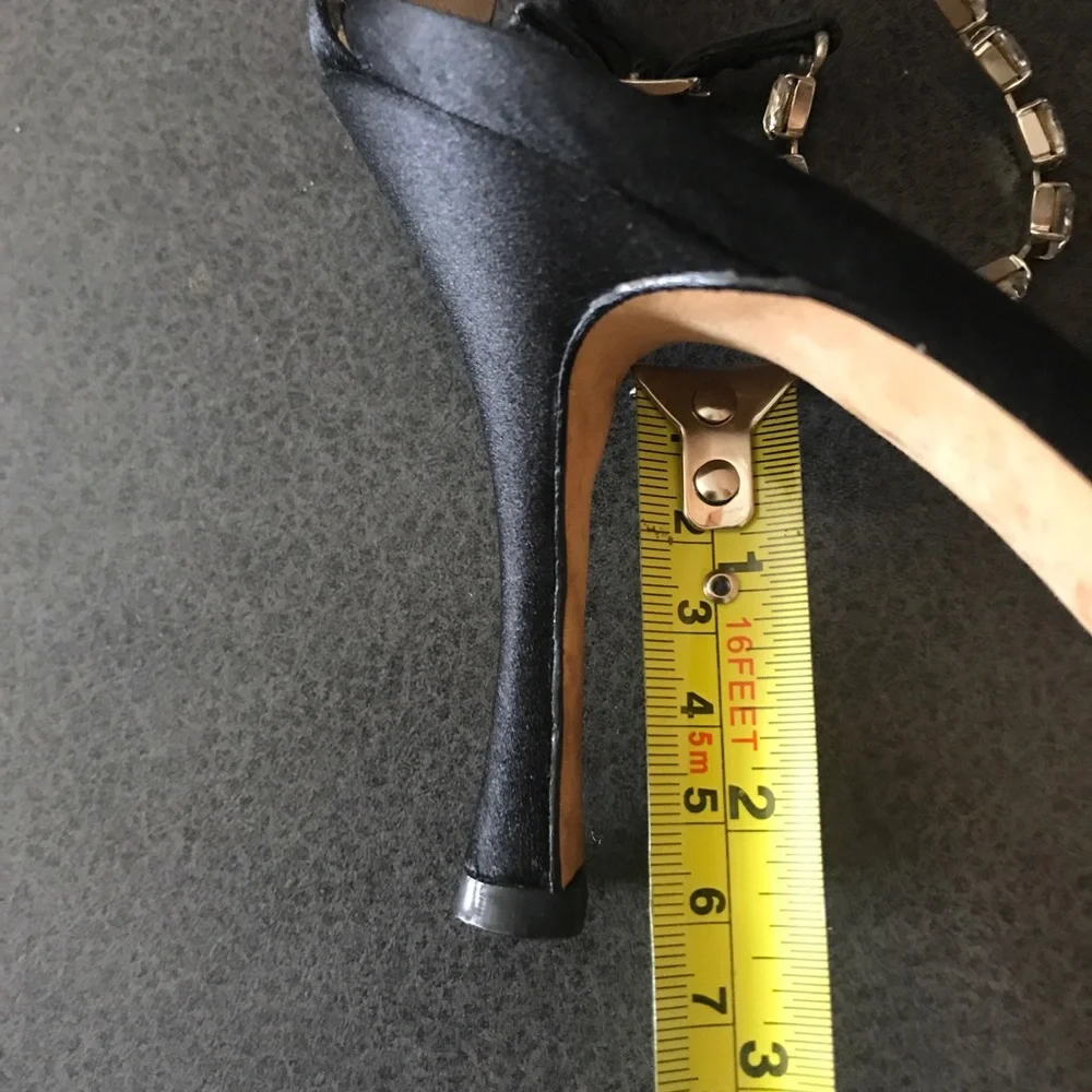Manolo Blahnik Black Heels with Silver Accents - Picture 7 of 8